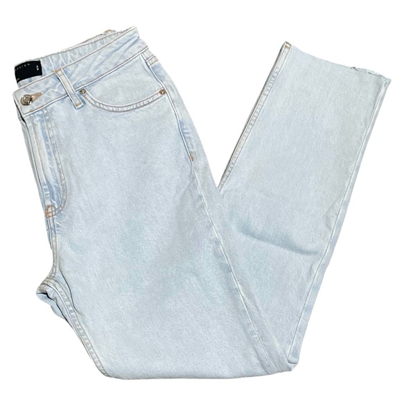 New ASOS Design Raw Hem Skinny Jeans Vintage Light Wash Stretch Denim Size 28 - Picture 11 of 16